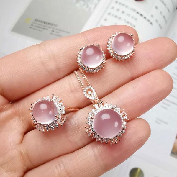 earrings & necklace moonrocy pink opal and ring trendy jewelry set rose gold color cz for women girls drop, Silver
earrings & necklace moonrocy pink opal and ring trendy jewelry set rose gold color cz for women girls drop, Silver