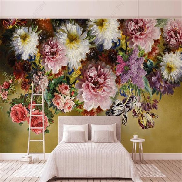 murals wallpapers 3d bedroom european-style retro hand-painted rose flower tv background wall papers living room for home decor
murals wallpapers 3d bedroom european-style retro hand-painted rose flower tv background wall papers living room for home decor