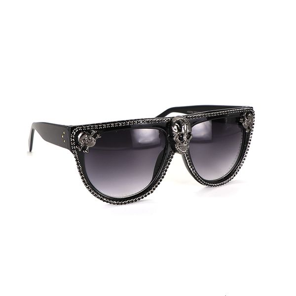 2021 summer flat oversized skull black rhinestone sunglasses women retro female big frames uv400 electroplated rivet sun glasses shades, White;black
2021 summer flat oversized skull black rhinestone sunglasses women retro female big frames uv400 electroplated rivet sun glasses shades, White;black