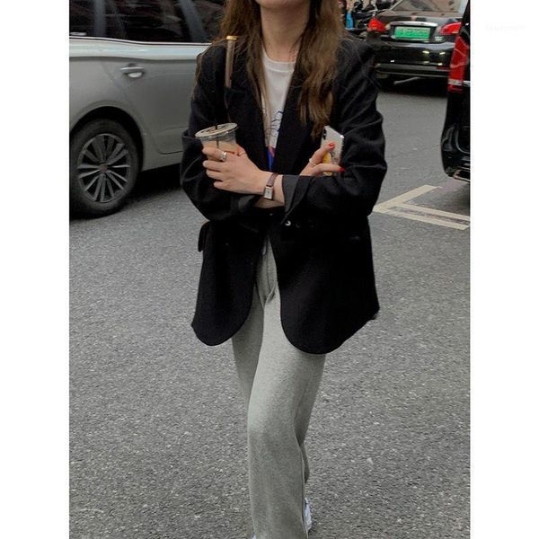 fashion spring casual small suit jacket women's autumn loose double-breasted long-sleeved slim black khaki coat harajuku suits & blazer, White;black
fashion spring casual small suit jacket women's autumn loose double-breasted long-sleeved slim black khaki coat harajuku suits & blazer, White;black
