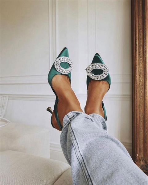 women shoes high heels sandals crystal embellished pointed toe satin leather buckled slingbacks pumps party dress, Black
women shoes high heels sandals crystal embellished pointed toe satin leather buckled slingbacks pumps party dress, Black
