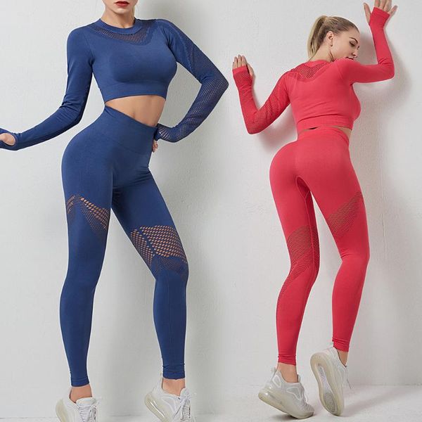 yoga outfit women's long sleeve gym leggings running tights sportswear tracksuit sports suit for fitness clothing seamless set
yoga outfit women's long sleeve gym leggings running tights sportswear tracksuit sports suit for fitness clothing seamless set