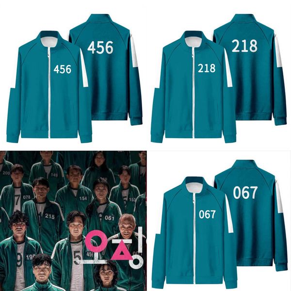 squid game #456 jacket pants 1pc outdoor tracksuits men women party costumes cosplay sports stand collar zipper sweatshirt, Blue;black
squid game #456 jacket pants 1pc outdoor tracksuits men women party costumes cosplay sports stand collar zipper sweatshirt, Blue;black