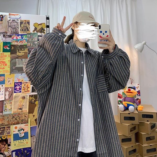 women's blouses & shirts womens striped long sleeve shirt for 2021 korean fashion clothing ladies loose button up and oversized street, White
women's blouses & shirts womens striped long sleeve shirt for 2021 korean fashion clothing ladies loose button up and oversized street, White