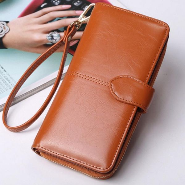 wallets women wallet female purse leather long trifold coin card holder money clutch wristlet multifunction zipper, Red;black
wallets women wallet female purse leather long trifold coin card holder money clutch wristlet multifunction zipper, Red;black
