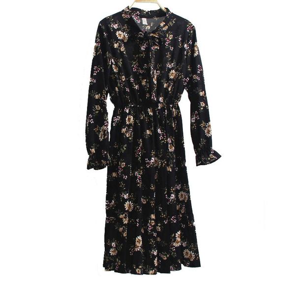 casual dresses spring autumn women long sleeved dress retro collar slim floral printing chiffon vestidos de fiesta, Black;gray
casual dresses spring autumn women long sleeved dress retro collar slim floral printing chiffon vestidos de fiesta, Black;gray