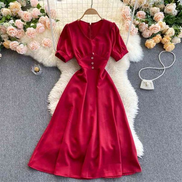 women fashion retro v-neck short sleeve high waist slim a-line dress solid color vintage vestidos de mujer r547 210527, Black;gray
women fashion retro v-neck short sleeve high waist slim a-line dress solid color vintage vestidos de mujer r547 210527, Black;gray