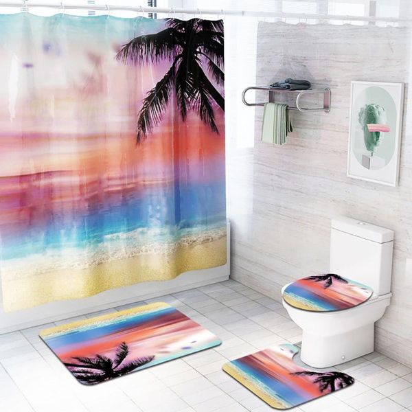 bath accessory set rosy clouds shower curtain floor mat four-piece bathroom household accessorie
bath accessory set rosy clouds shower curtain floor mat four-piece bathroom household accessorie