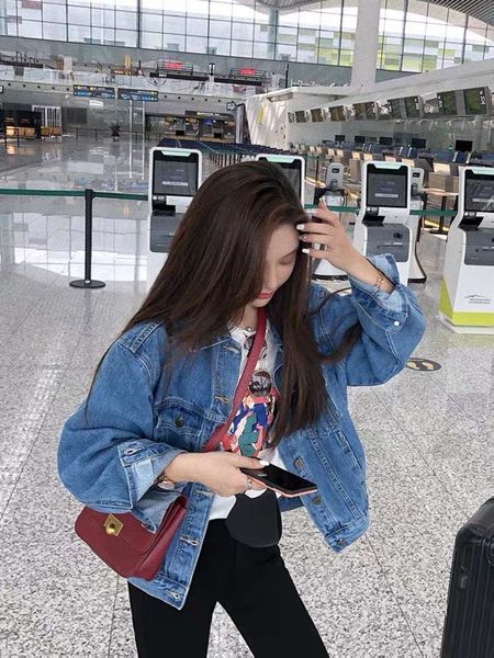 jackets coats denim jacket women's 2021 spring autumn korean loose and thin hong kong style bf 3kd6, Black;brown
jackets coats denim jacket women's 2021 spring autumn korean loose and thin hong kong style bf 3kd6, Black;brown
