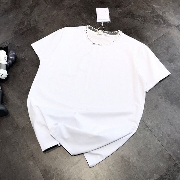luxury design xiachao pure color thread neckline knitting letter t-shirt, men's and women's simple casual short sleeves, White
luxury design xiachao pure color thread neckline knitting letter t-shirt, men's and women's simple casual short sleeves, White