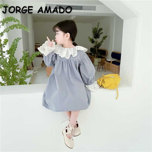 wholesale korean style spring girls dress lace collar puff sleeves princess dresses children clothes e9035 210610, Red;yellow
wholesale korean style spring girls dress lace collar puff sleeves princess dresses children clothes e9035 210610, Red;yellow