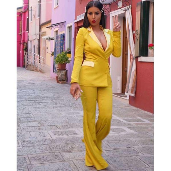 two piece dress wholesale 2021 2 set yellow long sleeve v-neck coat&trousers fashion slim two-piece suit celebrity party, White
two piece dress wholesale 2021 2 set yellow long sleeve v-neck coat&trousers fashion slim two-piece suit celebrity party, White