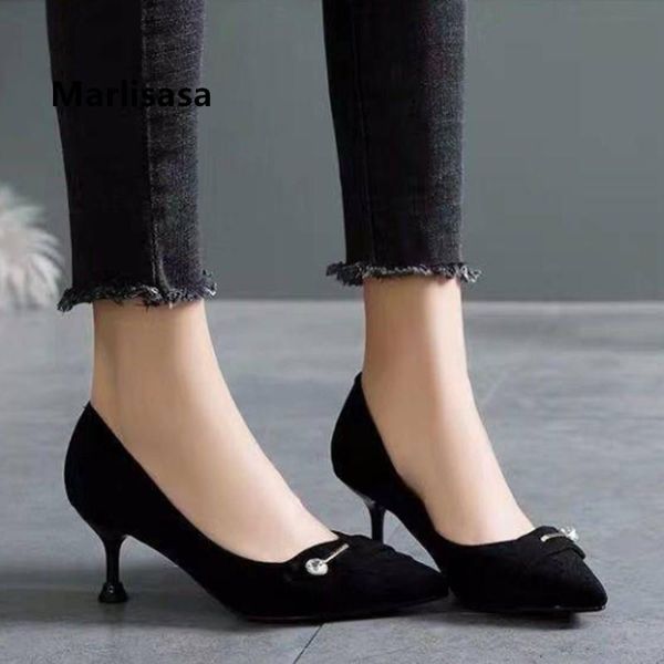 dress shoes marlisasa women fashion spring slip on heel ladies casual summer comfort stiletto h5704, Black
dress shoes marlisasa women fashion spring slip on heel ladies casual summer comfort stiletto h5704, Black