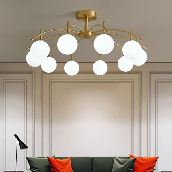 pendant lamps nordic style home living room chandelier modern glass led light creative dining bedroom luxury all-copper lights
pendant lamps nordic style home living room chandelier modern glass led light creative dining bedroom luxury all-copper lights