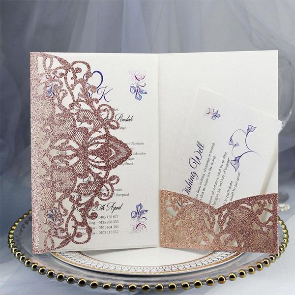 greeting cards 10pcs/set lace favor glitter wedding invitations card elegant laser cut print business party festival invitation
greeting cards 10pcs/set lace favor glitter wedding invitations card elegant laser cut print business party festival invitation