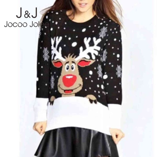 jocoo jolee winter christmas sweater for women warm thick pullover casual deer snow knitted year sweater lady jumpers 210518, White;black
jocoo jolee winter christmas sweater for women warm thick pullover casual deer snow knitted year sweater lady jumpers 210518, White;black