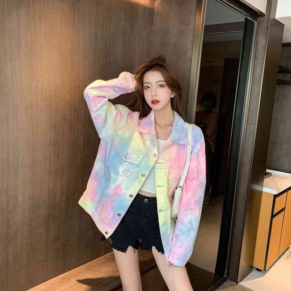 women's jackets 2021 spring couple clothes tie-dye color gradient denim jacket men and women ins tide washing korean sz2043 qr, Black;brown
women's jackets 2021 spring couple clothes tie-dye color gradient denim jacket men and women ins tide washing korean sz2043 qr, Black;brown