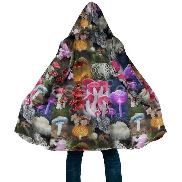 men's wool & blends camouflage mushroom 3d print fashion winter men/women hooded cloaks fleece wind breaker casual warm over, Black
men's wool & blends camouflage mushroom 3d print fashion winter men/women hooded cloaks fleece wind breaker casual warm over, Black