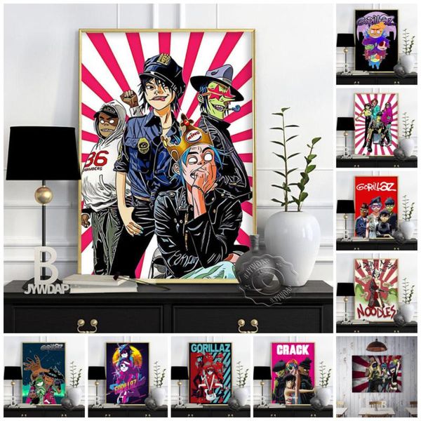 paintings 2021 gorillaz modern style latest anime poster wall art prints on canvas picture living room home decor
paintings 2021 gorillaz modern style latest anime poster wall art prints on canvas picture living room home decor