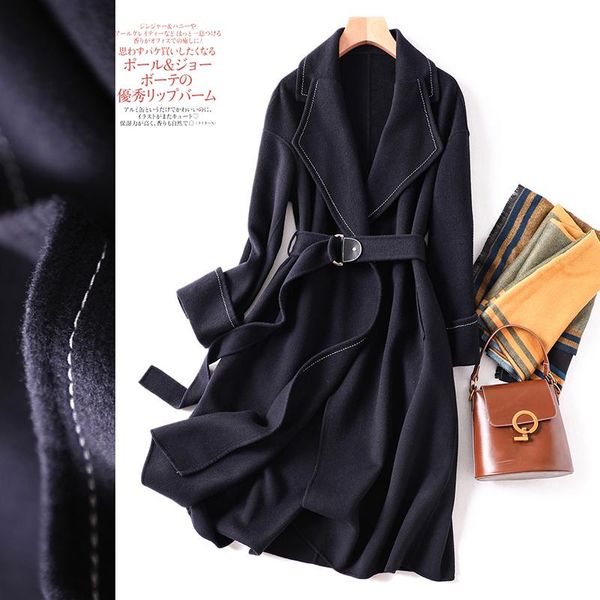 women's wool & blends and 90% wool+10% cashmere coats jackets women design abrigos mujer invierno 2021 turn-down collar adjusta, Black
women's wool & blends and 90% wool+10% cashmere coats jackets women design abrigos mujer invierno 2021 turn-down collar adjusta, Black