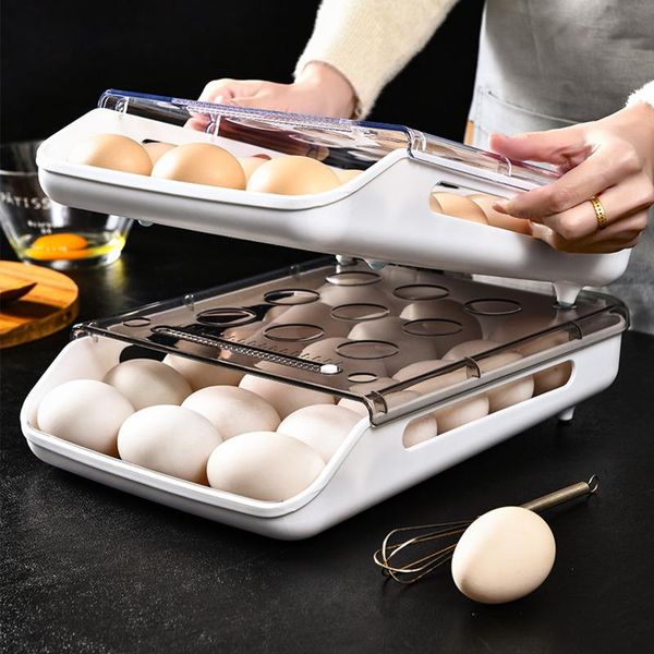 storage bottles & jars auto scrolling egg storage box transparent washable refrigerator eggs holder tray for home light gray/light blue
storage bottles & jars auto scrolling egg storage box transparent washable refrigerator eggs holder tray for home light gray/light blue