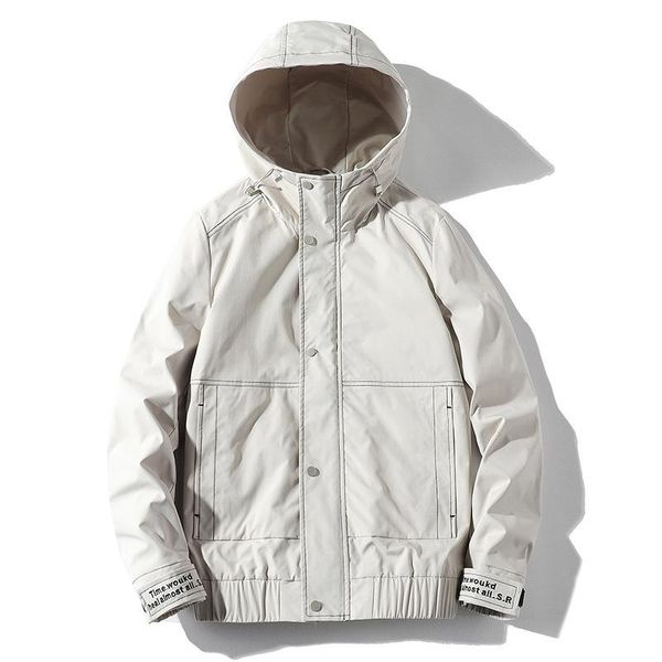 spring and autumn style korean trend hooded men's jacket solid color men jackets, Black;brown 
spring and autumn style korean trend hooded men's jacket solid color men jackets, Black;brown