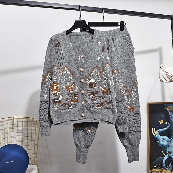 women's two piece pants 2021 spring autumn women clothing embroidery v neck knitted cardigan jacket + fashion set female outfits h1651, White
women's two piece pants 2021 spring autumn women clothing embroidery v neck knitted cardigan jacket + fashion set female outfits h1651, White