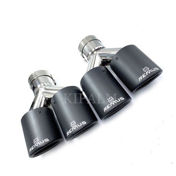 1 pair car universal dual exhaust muffler curly edge remus sport matte carbon fiber pipe tips for bmw audi golf mazda
1 pair car universal dual exhaust muffler curly edge remus sport matte carbon fiber pipe tips for bmw audi golf mazda