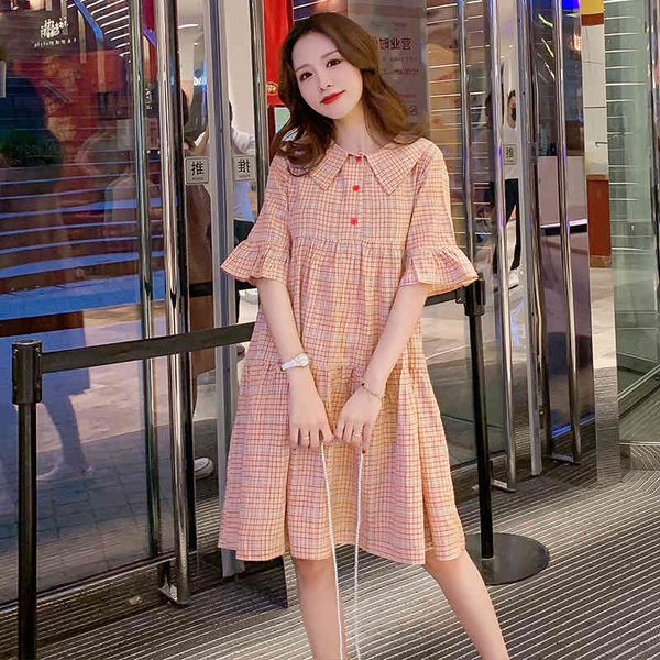 dresses 1863# summer korean fashion plaid maternity dress sweet large size loose clothes for pregnant women cotton linen pregnancy, Black;gray
dresses 1863# summer korean fashion plaid maternity dress sweet large size loose clothes for pregnant women cotton linen pregnancy, Black;gray
