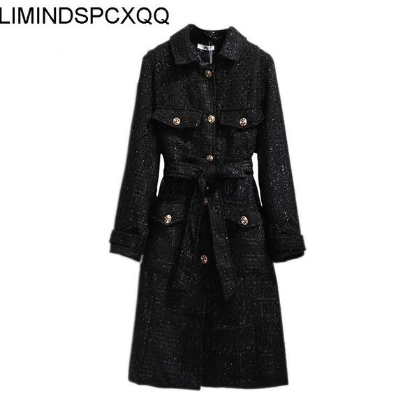 women's wool & blends casaco feminino inverno black tweed coat long autumn winter womens jacket business ladies one-piece bright wire b
women's wool & blends casaco feminino inverno black tweed coat long autumn winter womens jacket business ladies one-piece bright wire b