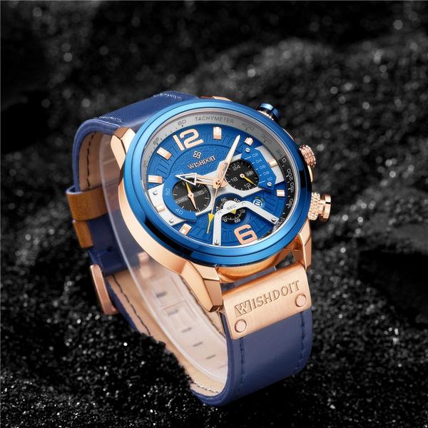 wristwatches wishdoit 2021 men's casual watch blue military leather clock fashion chronograph, Slivery;brown
wristwatches wishdoit 2021 men's casual watch blue military leather clock fashion chronograph, Slivery;brown