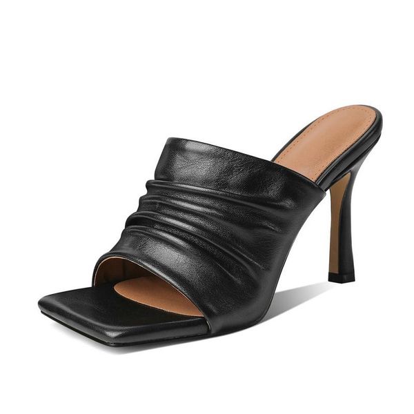 slippers 2021 microfiber leather open toe female slides thin high heel women shoes slingback summer fashion sandals big size34-43, Black
slippers 2021 microfiber leather open toe female slides thin high heel women shoes slingback summer fashion sandals big size34-43, Black