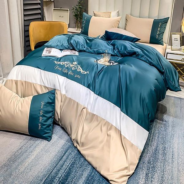 bedding sets luxury twin full king size silk/satin 4pcs set bedclothes duvet cover pillowcases bed sheet home textiles
bedding sets luxury twin full king size silk/satin 4pcs set bedclothes duvet cover pillowcases bed sheet home textiles