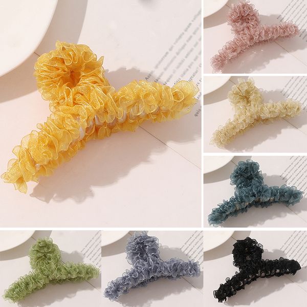 fluffy net yarn lace mesh hair claws clamps fashion spring shark hair clip candy color hair claws women girl sweet geometric barrettes, Slivery;golden
fluffy net yarn lace mesh hair claws clamps fashion spring shark hair clip candy color hair claws women girl sweet geometric barrettes, Slivery;golden