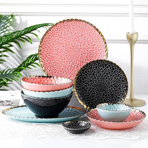 dishes & plates gold emboss flower ceramic plate party tableware set porcelain fruit salad dessert breakfast dish noodle bowl decoration
dishes & plates gold emboss flower ceramic plate party tableware set porcelain fruit salad dessert breakfast dish noodle bowl decoration