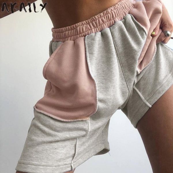 women's shorts akaily summer streetwear patchwork loose women elastic waist bike sweat female booty fashion casual 2021, White;black
women's shorts akaily summer streetwear patchwork loose women elastic waist bike sweat female booty fashion casual 2021, White;black