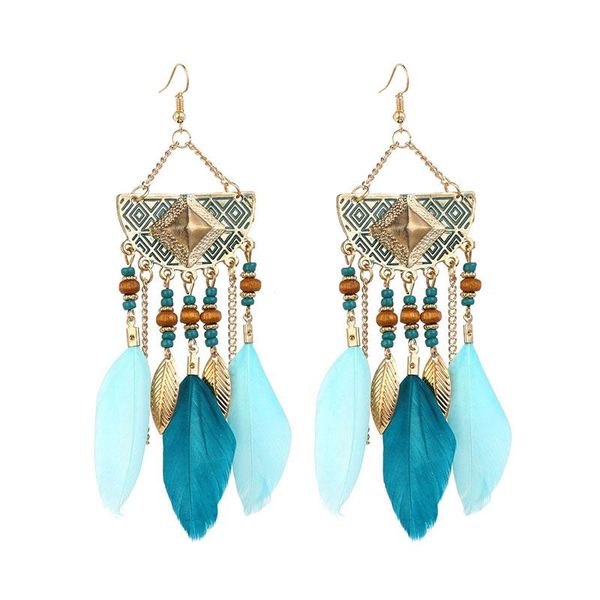 dangle & chandelier retro multicolor long tassel feather earrings fashion simple ethnic boho geometric jewelry for women, Silver
dangle & chandelier retro multicolor long tassel feather earrings fashion simple ethnic boho geometric jewelry for women, Silver