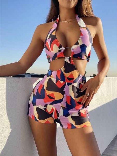one-piece suits women swimwear summer monikinis bikinis halter solid/printing metal ring swimsuits push-up high waist bathing beachwear
one-piece suits women swimwear summer monikinis bikinis halter solid/printing metal ring swimsuits push-up high waist bathing beachwear