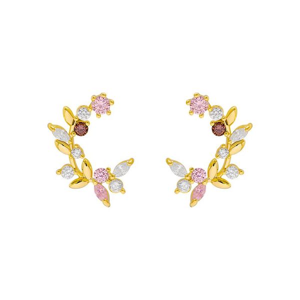 stud korean design fashion jewelry exquisite copper inlay color zircon flower leaf garland women earrings, Golden;silver
stud korean design fashion jewelry exquisite copper inlay color zircon flower leaf garland women earrings, Golden;silver