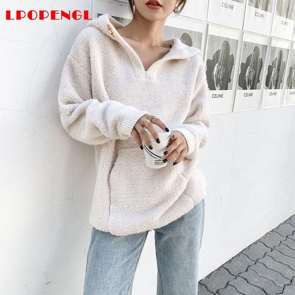 women's hoodies & sweatshirts loose oversized hoodie women plus velvet thick hooded cute particles imitation lamb jacket, Black
women's hoodies & sweatshirts loose oversized hoodie women plus velvet thick hooded cute particles imitation lamb jacket, Black