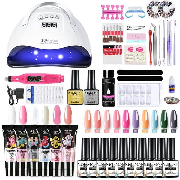 nail art kits mobray acrylic gel poly kit extension with uv/led lamp drying and electric drill polish manicure set
nail art kits mobray acrylic gel poly kit extension with uv/led lamp drying and electric drill polish manicure set