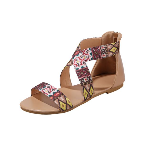 womens sandals 2021 new national style flat bottomed round head roman sandals large size, Black
womens sandals 2021 new national style flat bottomed round head roman sandals large size, Black