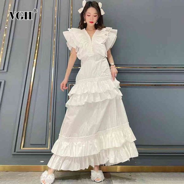 vgh white patchwork ruffle dress for women v neck short sleeve high waist casual maxi dresses female summer clothing tide 210421, Black;gray
vgh white patchwork ruffle dress for women v neck short sleeve high waist casual maxi dresses female summer clothing tide 210421, Black;gray