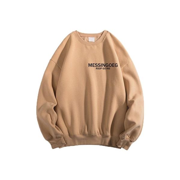 men's hoodies & sweatshirts crewneck sweatshirt plus velvet pullover korean version of the fall/winter trend loose student all-match tr, Black 
men's hoodies & sweatshirts crewneck sweatshirt plus velvet pullover korean version of the fall/winter trend loose student all-match tr, Black