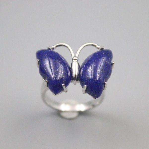 cluster rings s925 sterling silver ring woman luck blue lapis lazuli butterfly band 23mmw / gift, Golden;silver
cluster rings s925 sterling silver ring woman luck blue lapis lazuli butterfly band 23mmw / gift, Golden;silver