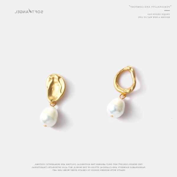 south korea dongdamen breeding freshwater pearl earrings simple asymmetric women's 925 silver needle earrings, Golden
south korea dongdamen breeding freshwater pearl earrings simple asymmetric women's 925 silver needle earrings, Golden