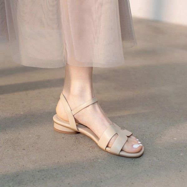 sandals 2021 summer retro french low heel roman women's wild style apricot flats with thick evening breeze, Black
sandals 2021 summer retro french low heel roman women's wild style apricot flats with thick evening breeze, Black