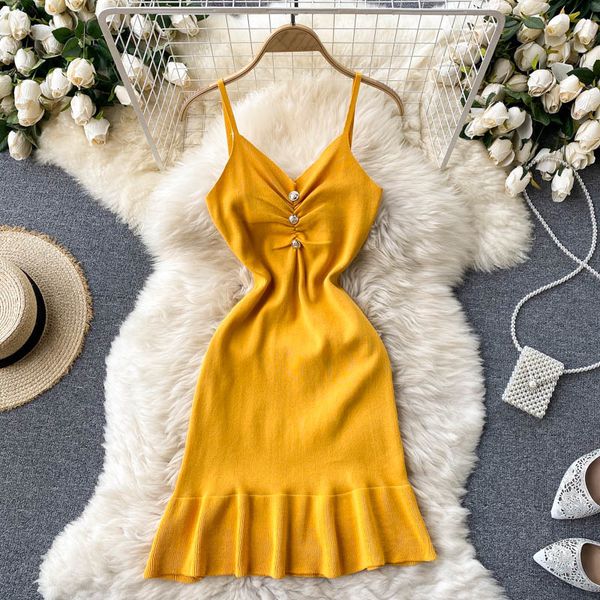 two piece dress v-neck spaghetti strap knitted solid color sleeveless summer women mini skinny ruffles backless party vestido, White
two piece dress v-neck spaghetti strap knitted solid color sleeveless summer women mini skinny ruffles backless party vestido, White