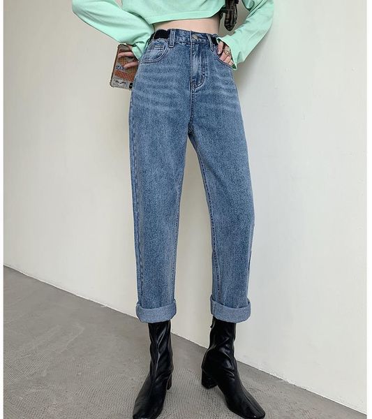 women's jeans straight women vintage boyfriend mom mujer high waist denim pants for plus size autumn spring 2021, Blue
women's jeans straight women vintage boyfriend mom mujer high waist denim pants for plus size autumn spring 2021, Blue