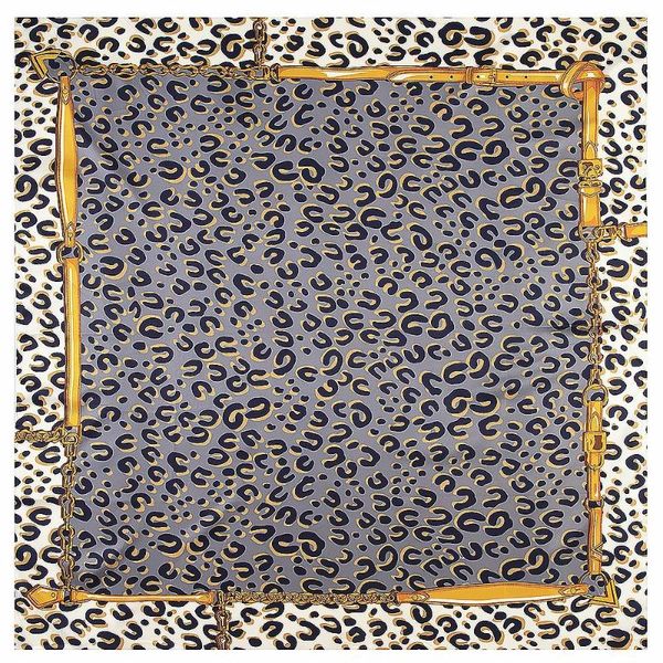 scarves classic chain leopard print silk scarf women 130*130cm square style tassel lady spring fashion female, Blue;gray
scarves classic chain leopard print silk scarf women 130*130cm square style tassel lady spring fashion female, Blue;gray